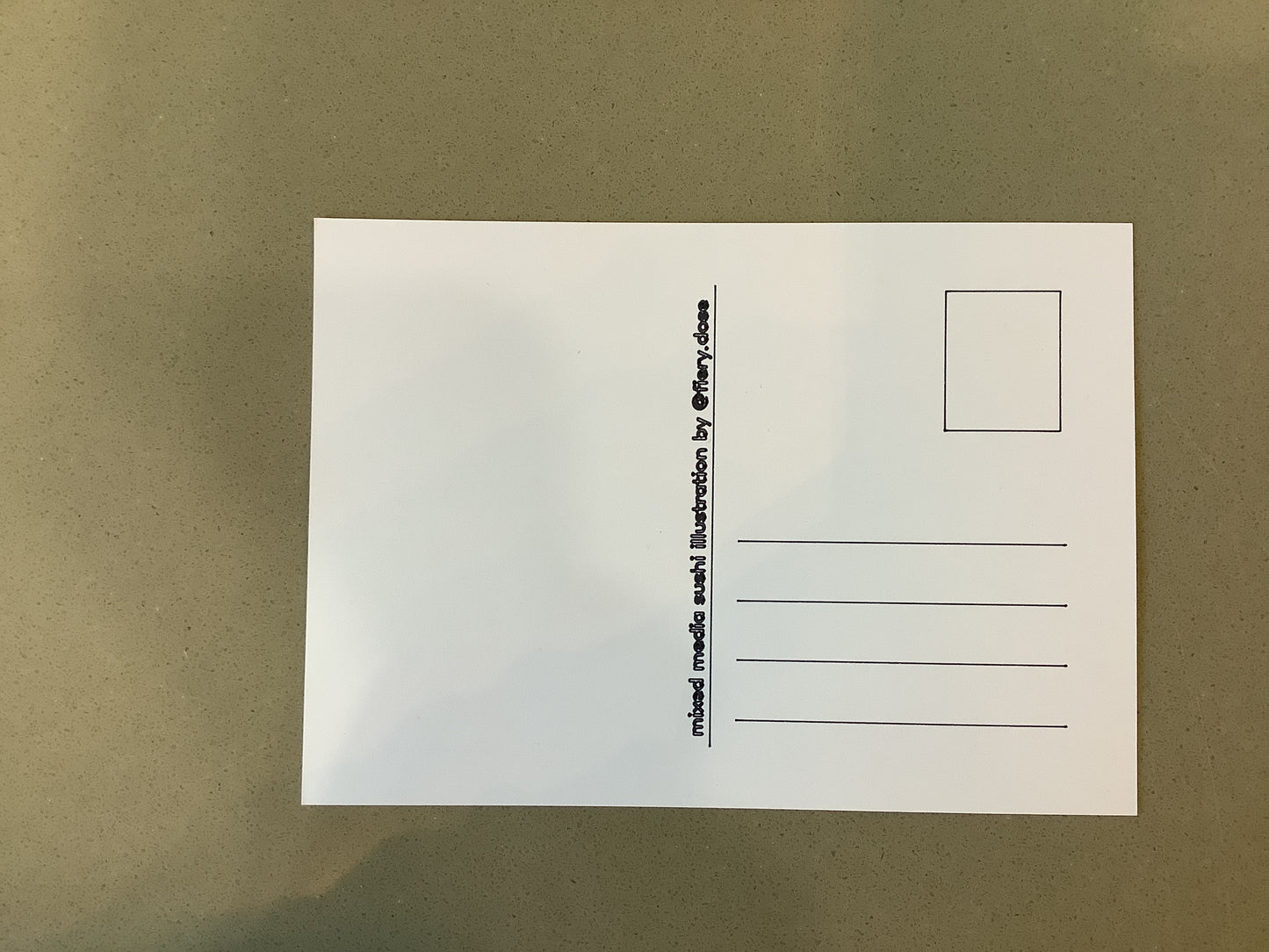 Carte postale de sushis