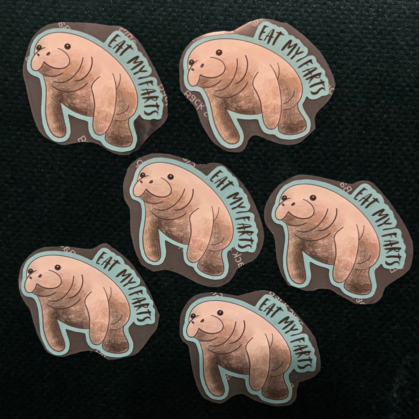 Eat My Farts Manatee Sticker