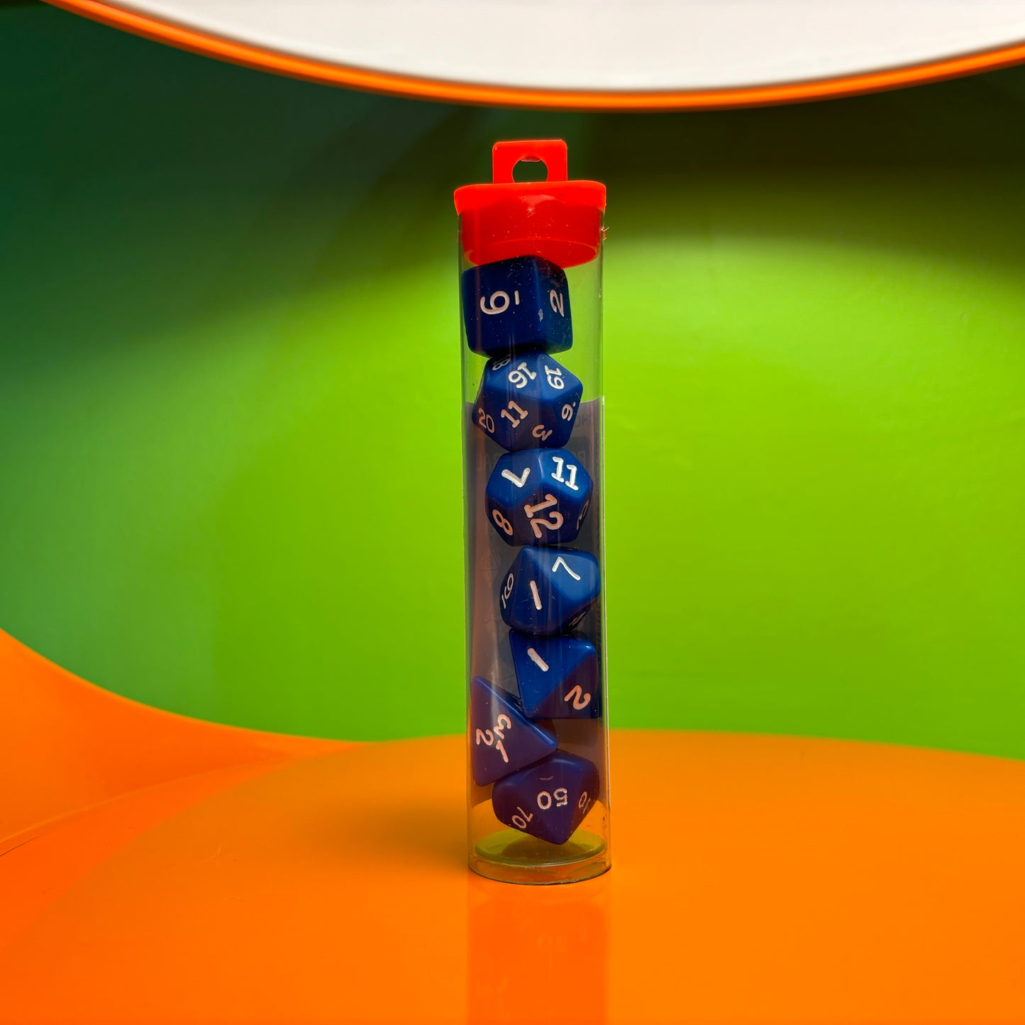 Dés polyédriques: 7 pièces bleu opaque