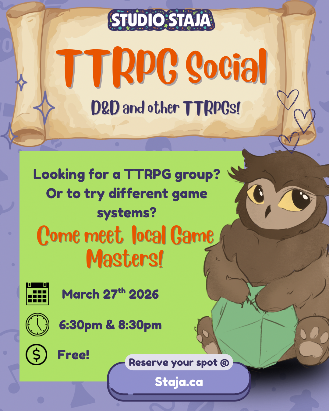 TTRPG Social- March 27th