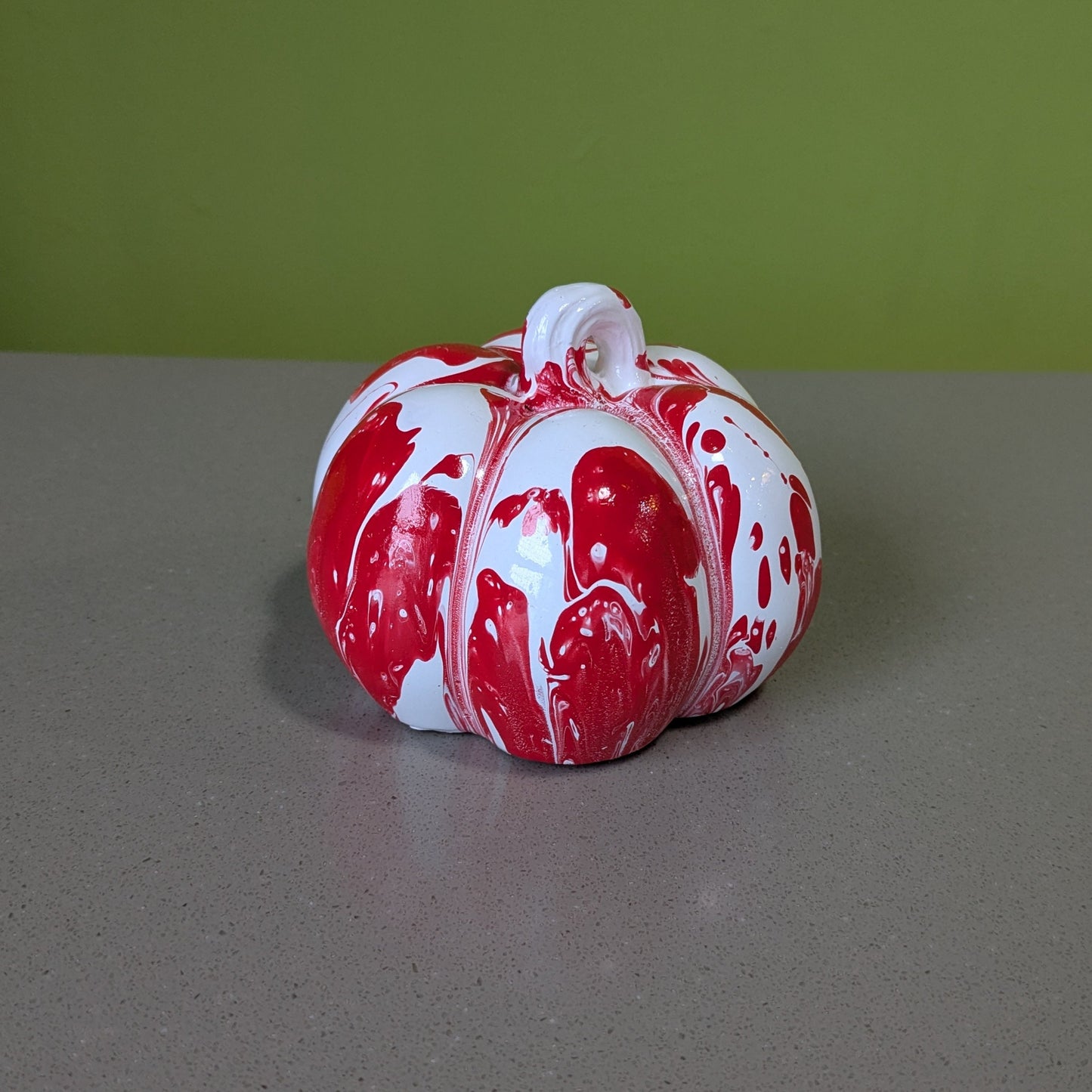 Paint Poured Pumpkin (Large)
