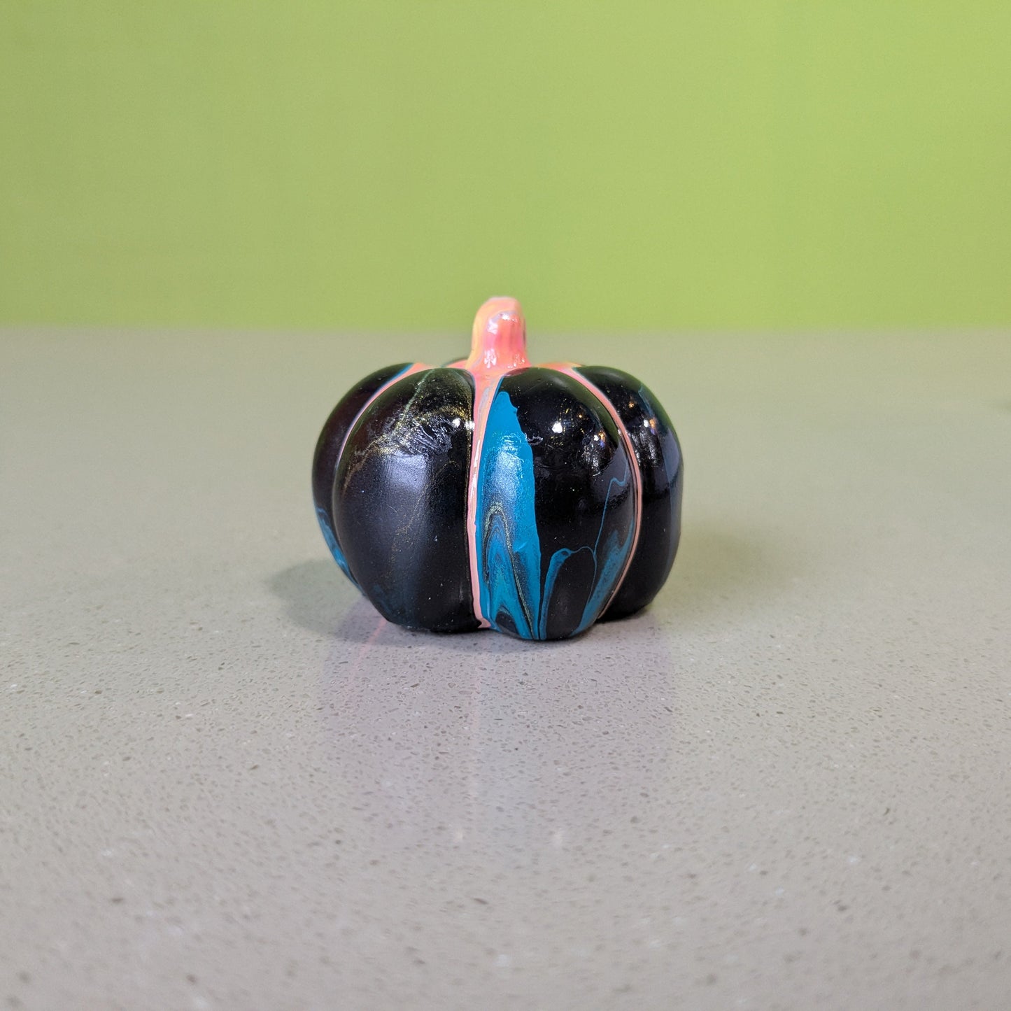 Paint Poured Pumpkin (Small)