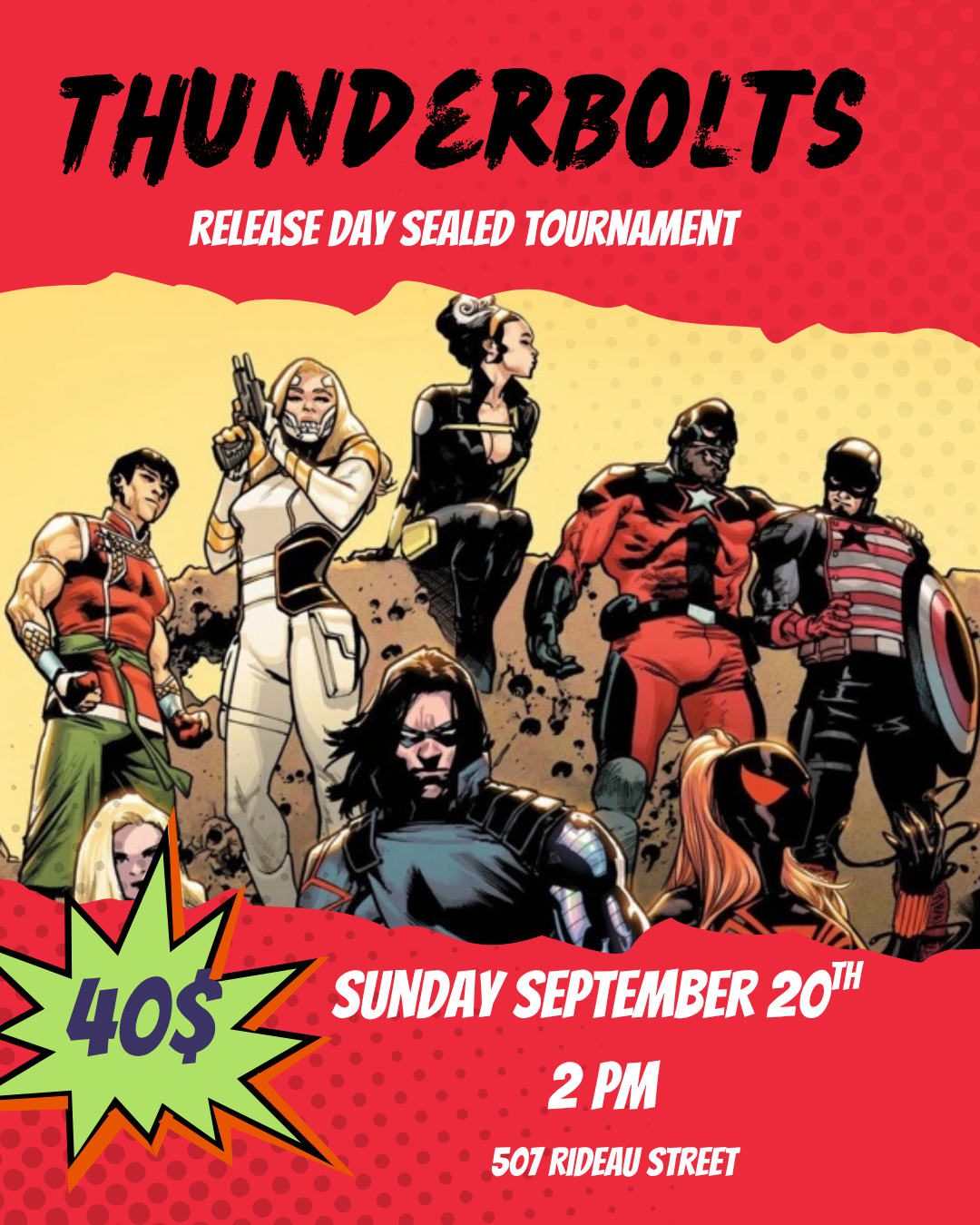 Marvel Heroclix : Thunderbolts Release Day OP Sealed Tournament - September 20th