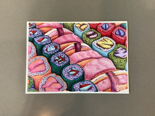 Sushi Postcard