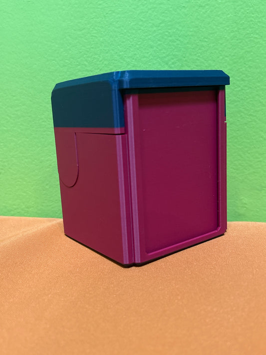 Deck Box- 3D printed- 100 Sleeved- Magenta and Purple