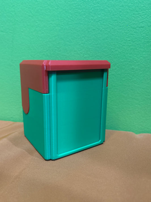 Deck Box- 3D printed- 100 Sleeved- Green and Red