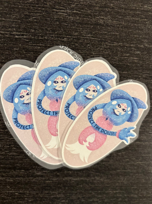Protect the dolls Sticker